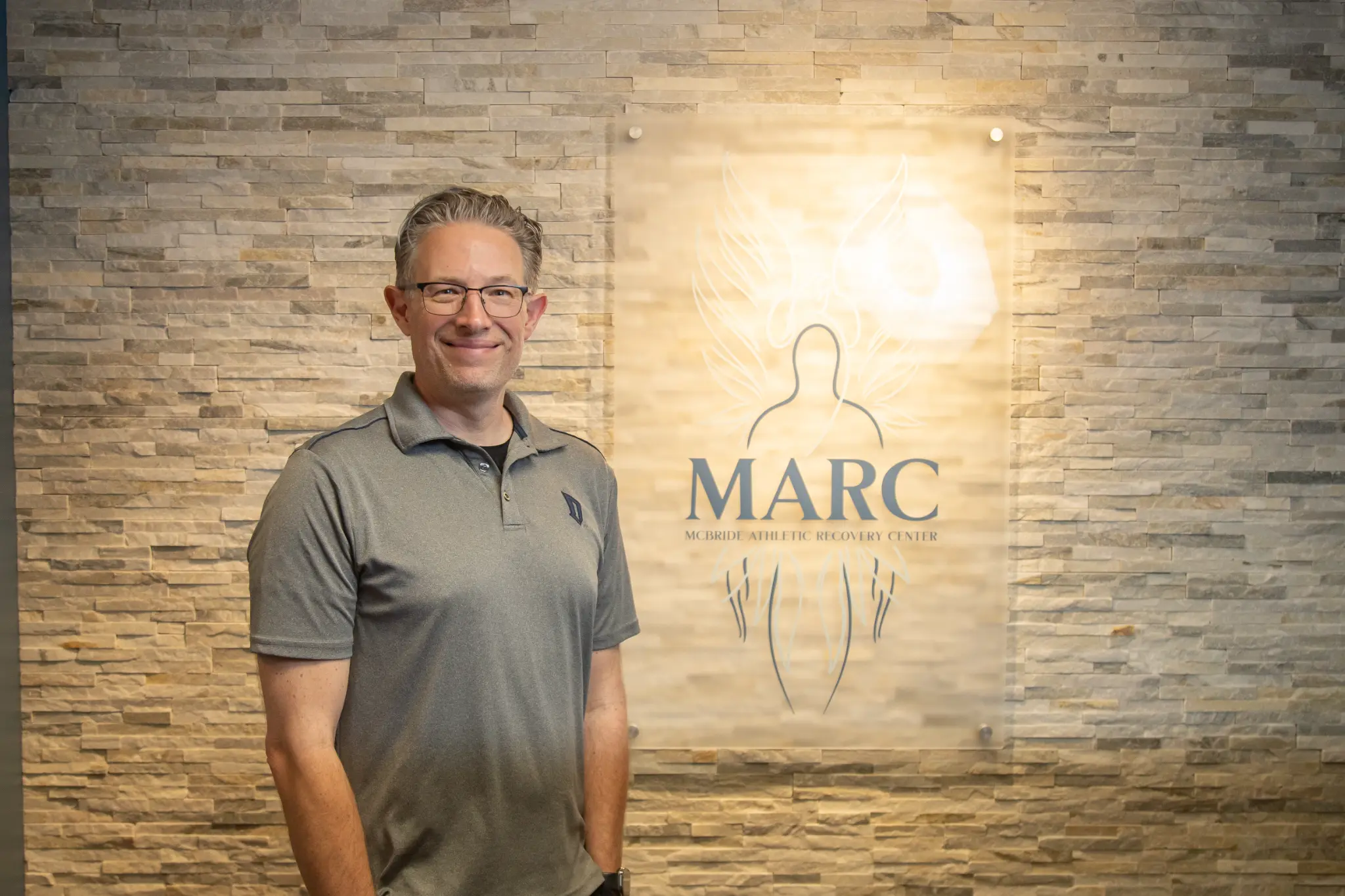 Aaron McBride at McBride Athletic Recovery Center in St. Louis